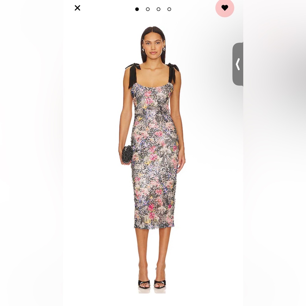 Amanda Uprichard Lusana Floral Midi Dress - Night Garden